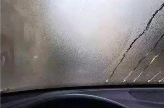 foggy on car window